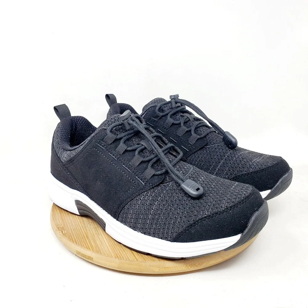 Orthofeet Francis Shoes Womens 8 D WIDE Black No Tie Comfort Sneaker 849 - Picture 2 of 13